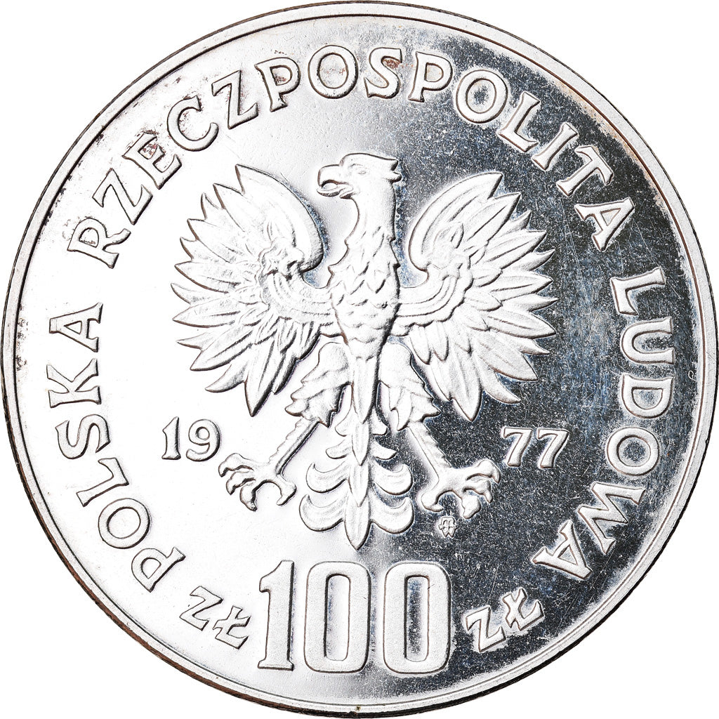 Moneta, Polska, 100 Zlotych, 1977, Warsaw, PRÓBA, MS(65-70), Srebro, KM:Pr299