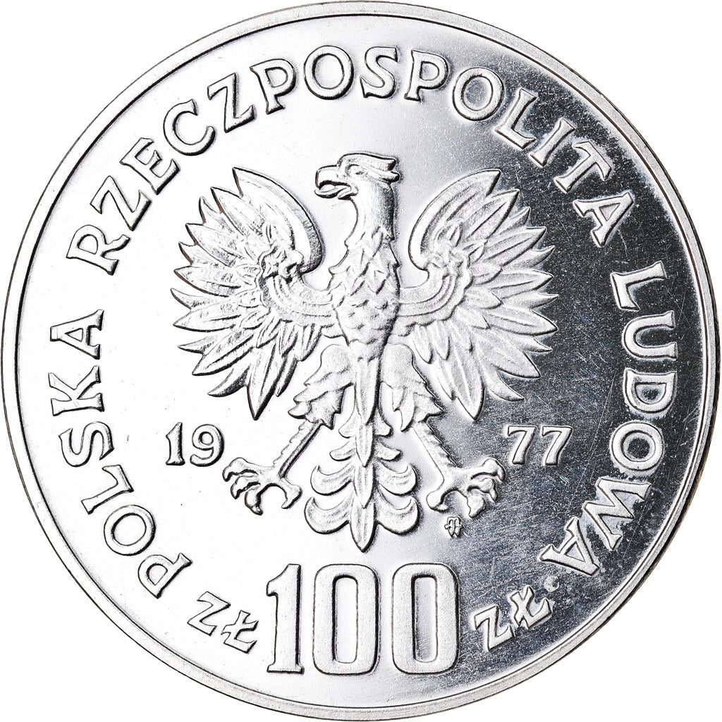 Moneta, Polska, 100 Zlotych, 1977, Warsaw, PRÓBA, MS(65-70), Srebro, KM:Pr311