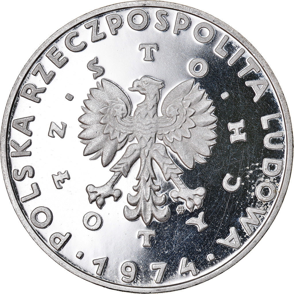 Moneta, Polska, 100 Zlotych, 1974, Warsaw, PRÓBA, MS(65-70), Srebro, KM:Pr240