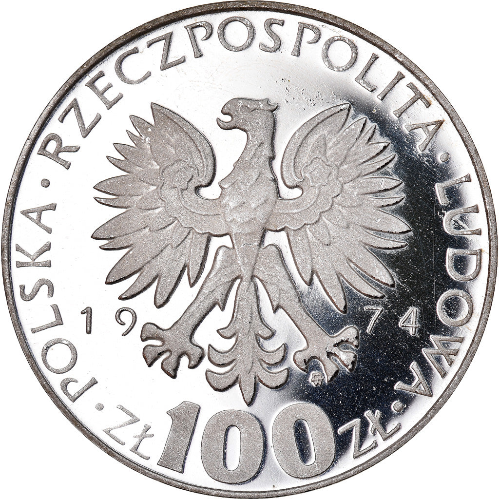 Coin, Poland, 100 Zlotych, 1974, Warsaw, ESSAI, MS(65-70), Silver, KM:Pr244