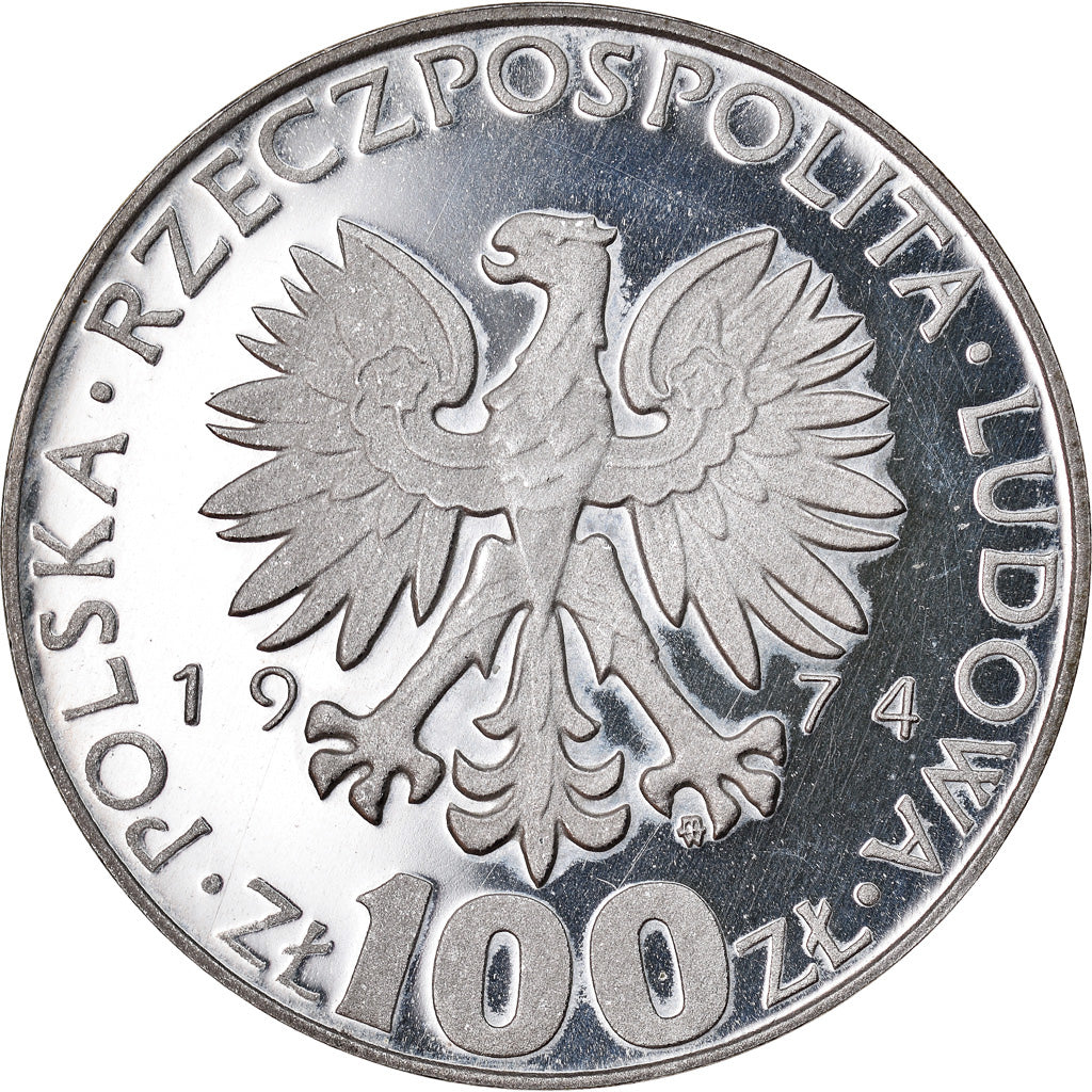 Coin, Poland, 100 Zlotych, 1974, Warsaw, ESSAI, MS(65-70), Silver, KM:Pr244