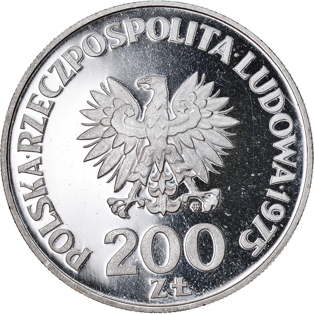 Coin, Poland, 200 Zlotych, 1975, Warsaw, ESSAI, MS(65-70), Silver, KM:Pr266