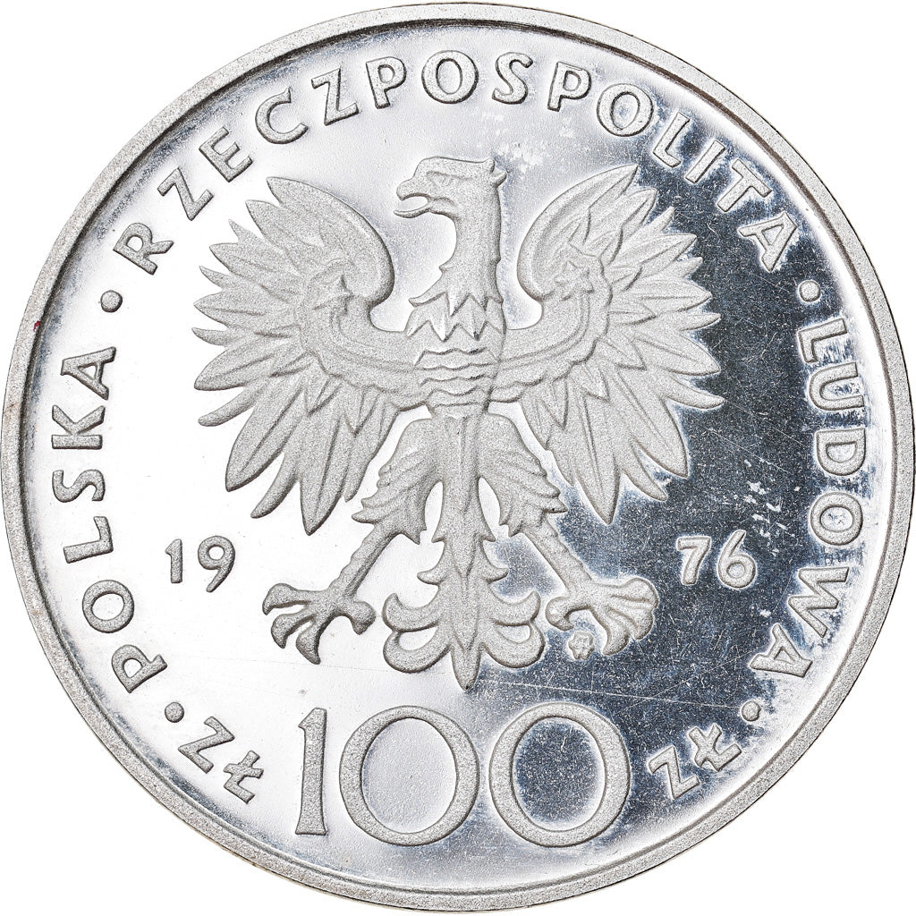 Münze, Polen, 100 Zlotych, 1976, Warsaw, ESSAI, STGL, Silber, KM:Pr281