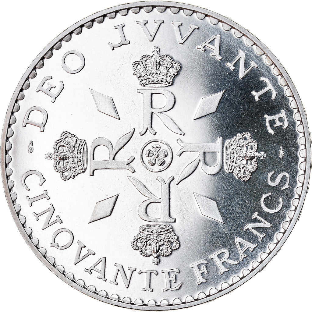Munten, Monaco, 50 Francs, 1974, ESSAI, FDC, Zilver, KM:E66, Gadoury:MC162