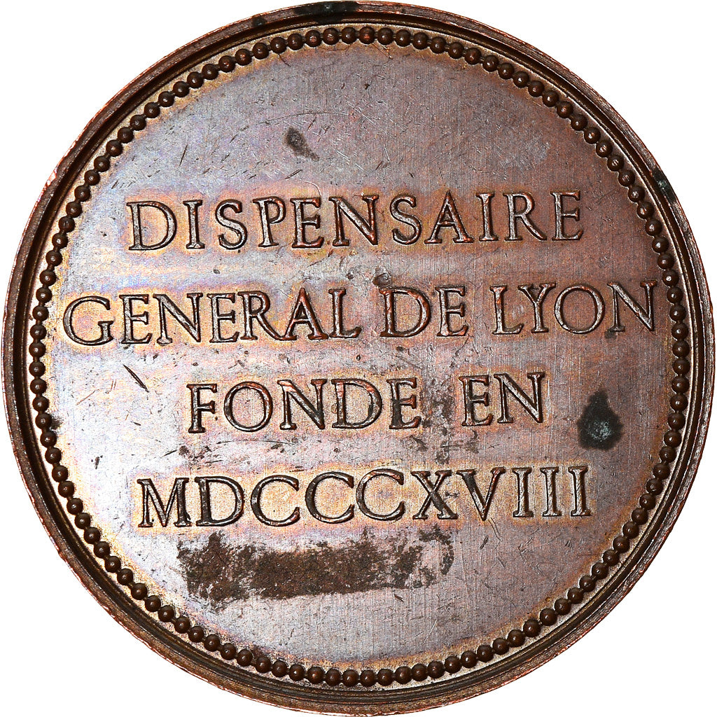 France, Token, Medicine, Dispensaire général de Lyon, History, 1818, Penin