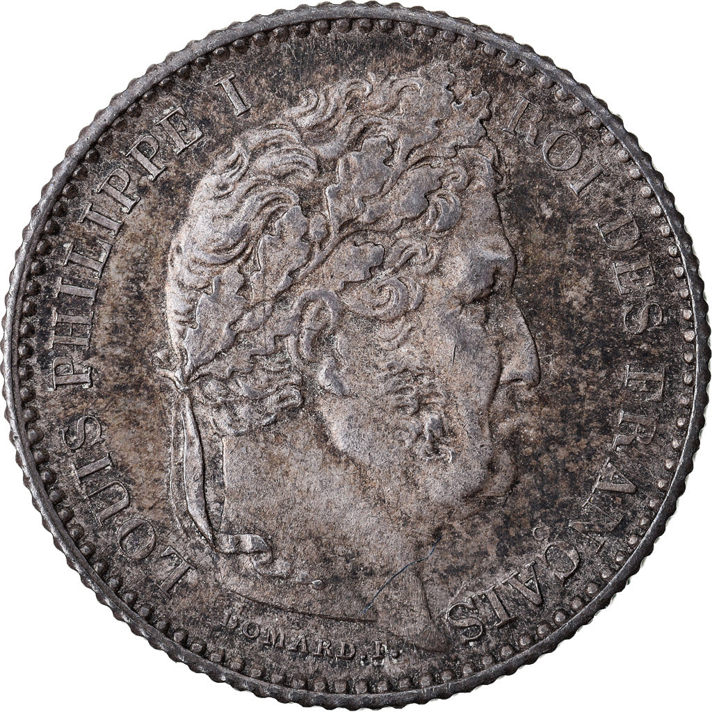 Coin, France, Louis-Philippe, 25 Centimes, 1845, Rouen, MS(60-62), Silver