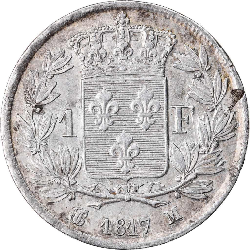 Moneta, Francja, Louis XVIII, Franc, 1817, Toulouse, EF(40-45)