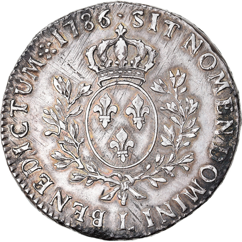 Munten, Frankrijk, Louis XVI, Écu aux branches d'olivier, 1786, Bayonne, ZF