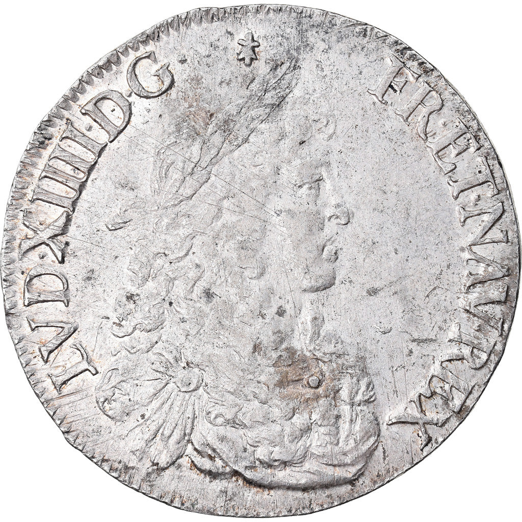 Münze, Frankreich, Louis XIV, Ecu, 1670, Rennes, Juvénile, SS+, Silber