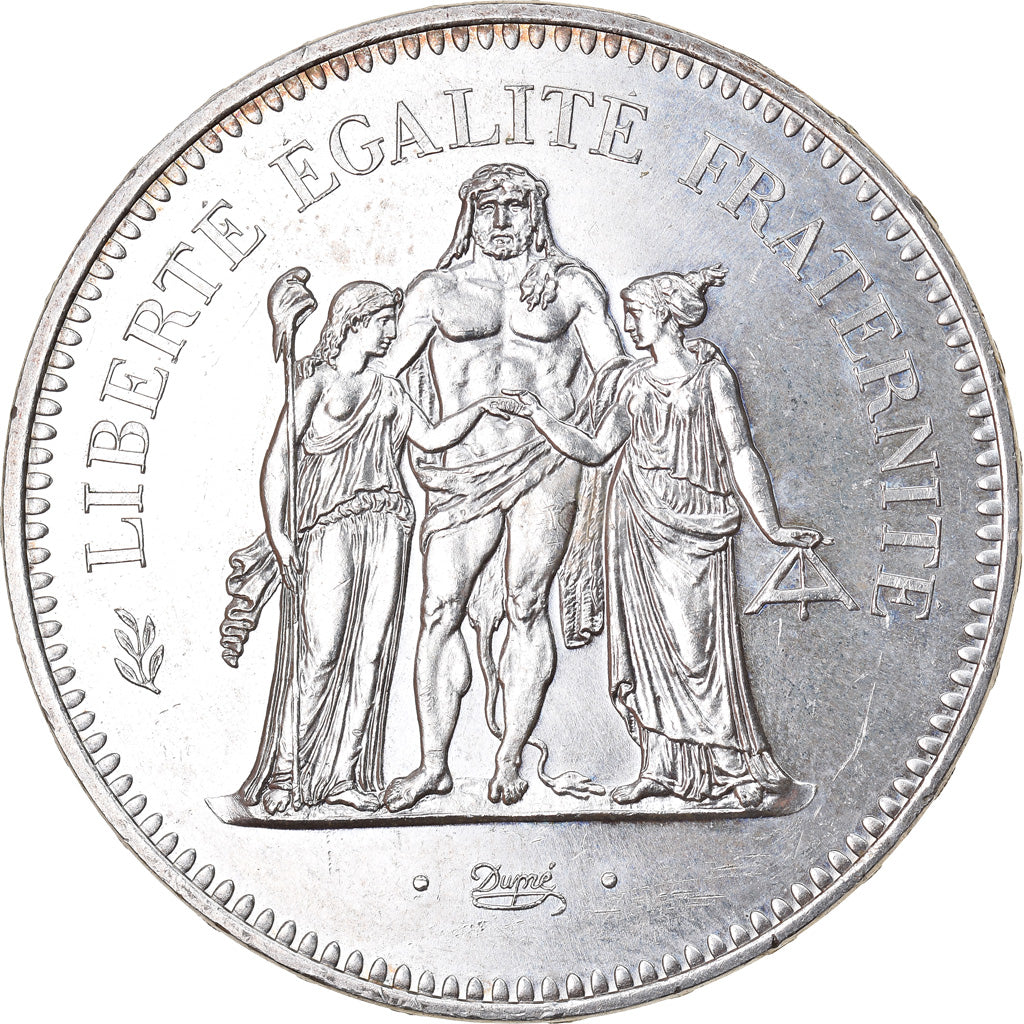 Coin, France, Hercule, 50 Francs, 1974, Paris, AU(55-58), Silver, KM:941.1