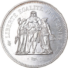 Coin, France, Hercule, 50 Francs, 1974, Paris, AU(55-58), Silver, KM:941.1