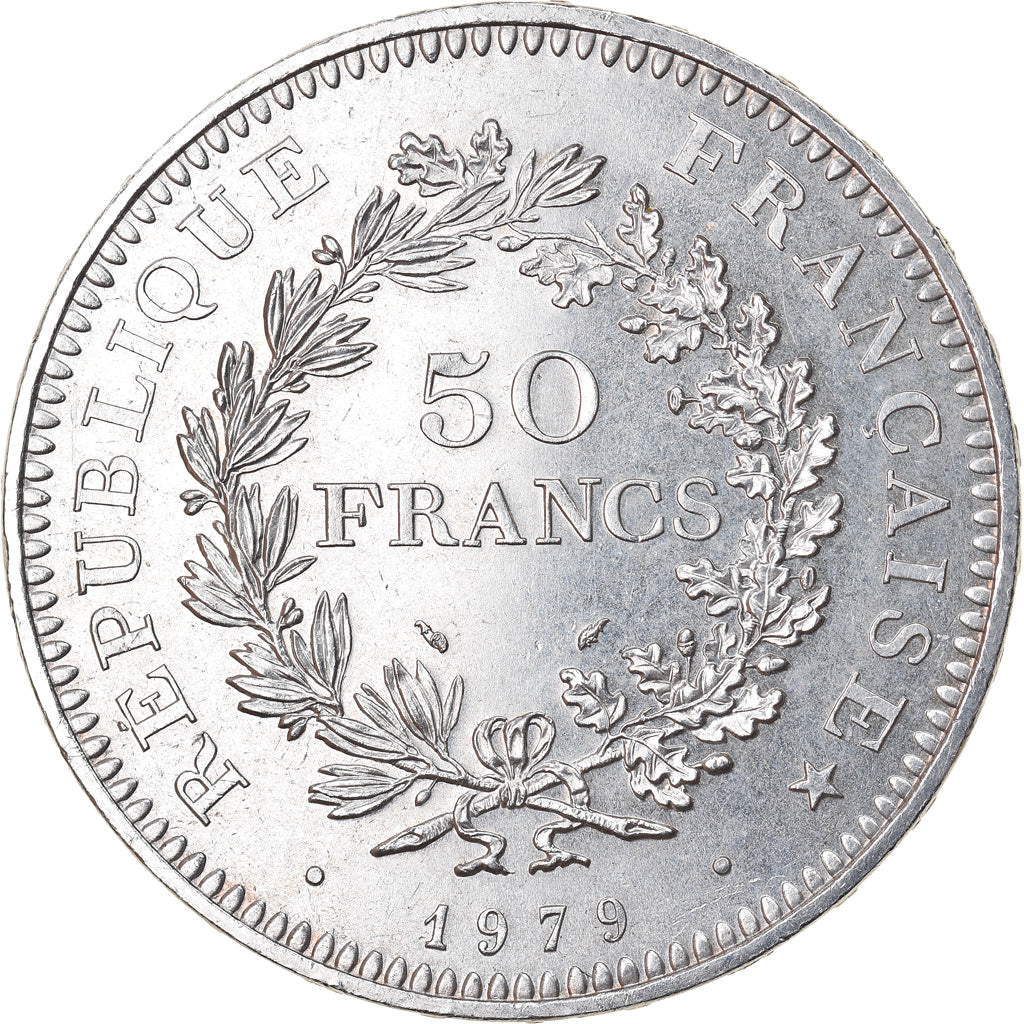 Coin, France, Hercule, 50 Francs, 1979, Paris, AU(55-58), Silver, KM:941.1