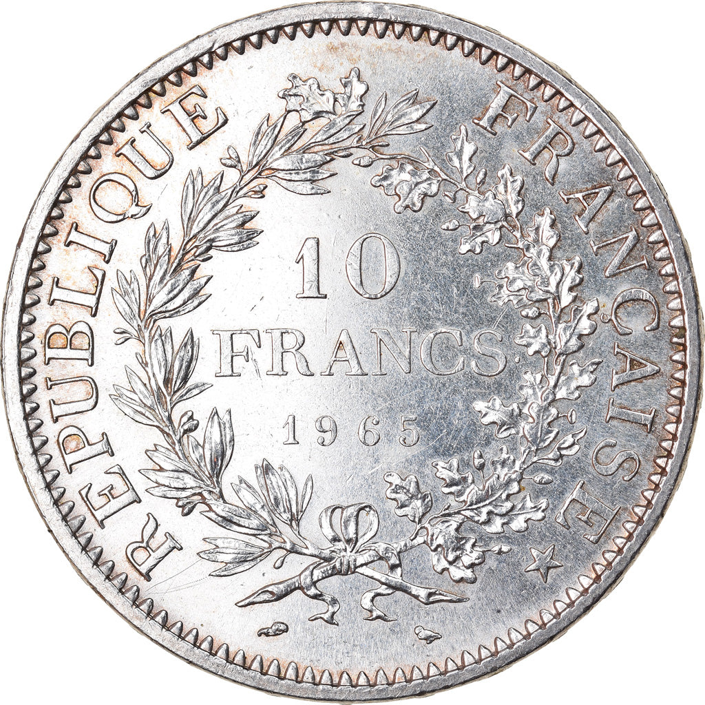 Münze, Frankreich, Hercule, 10 Francs, 1965, Paris, VZ, Silber, KM:932