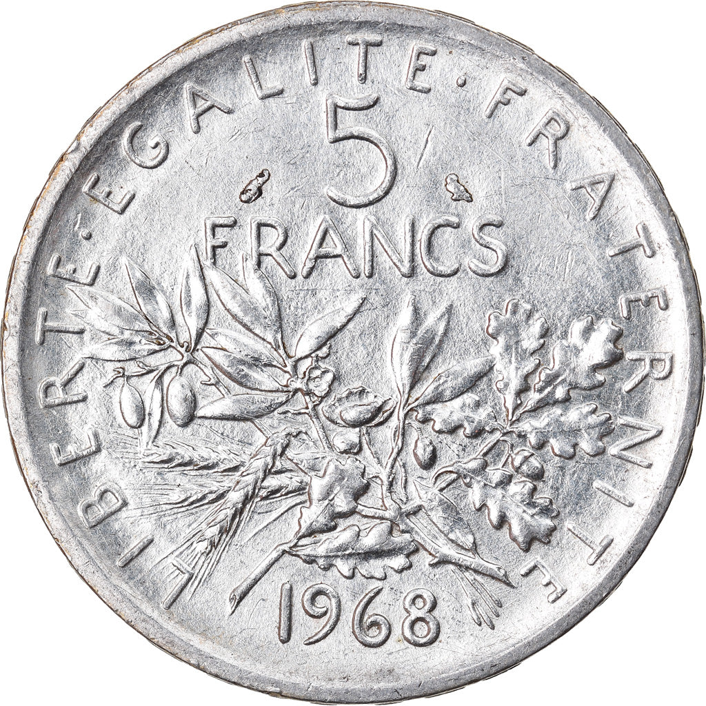 Monnaie, France, Semeuse, 5 Francs, 1968, SUP, Argent, Gadoury:770, KM:926
