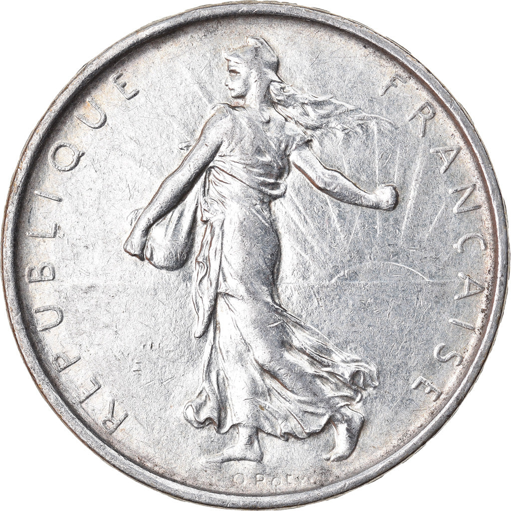 Moneta, Francja, Semeuse, 5 Francs, 1968, AU(55-58), Srebro, KM:926, Gadoury:770