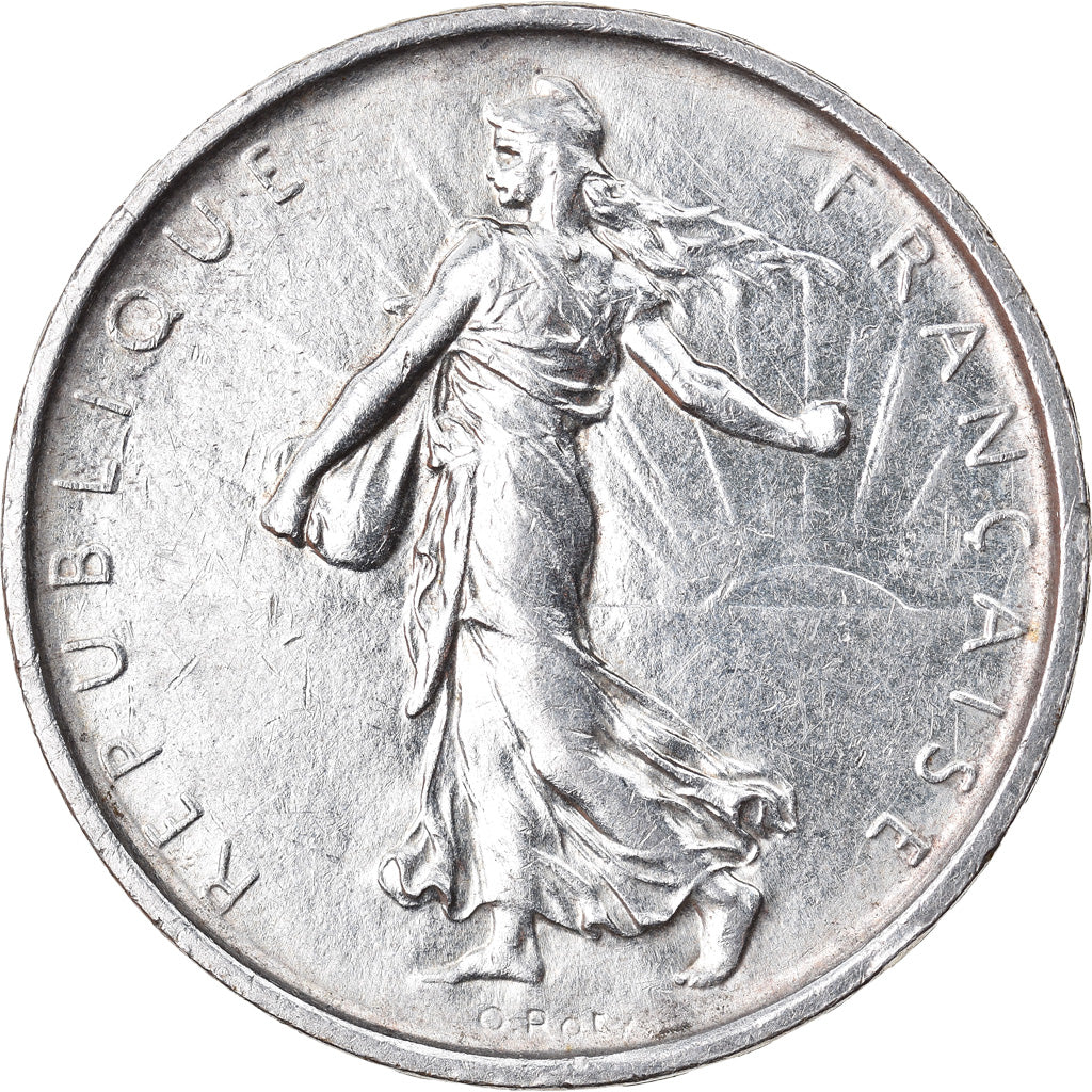 Moneta, Francja, Semeuse, 5 Francs, 1969, AU(55-58), Srebro, KM:926, Gadoury:770