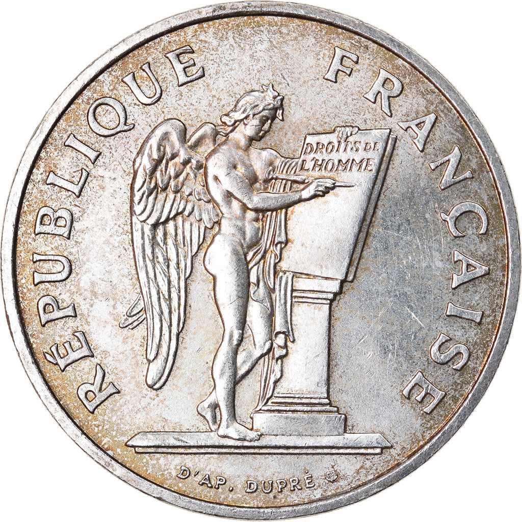 Coin, France, Droits de l'Homme, 100 Francs, 1989, AU(55-58), Silver, KM:970