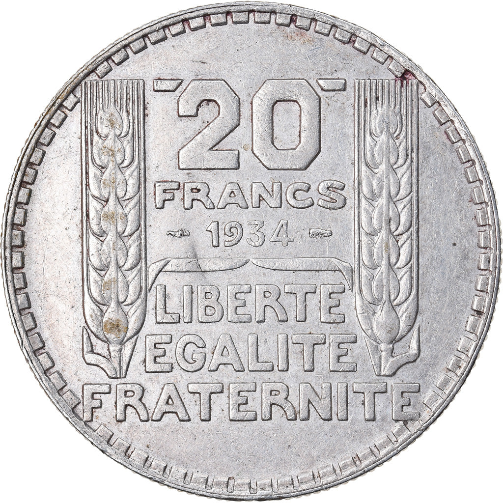 Coin, France, Turin, 20 Francs, 1934, Paris, AU(50-53), Silver, KM:879