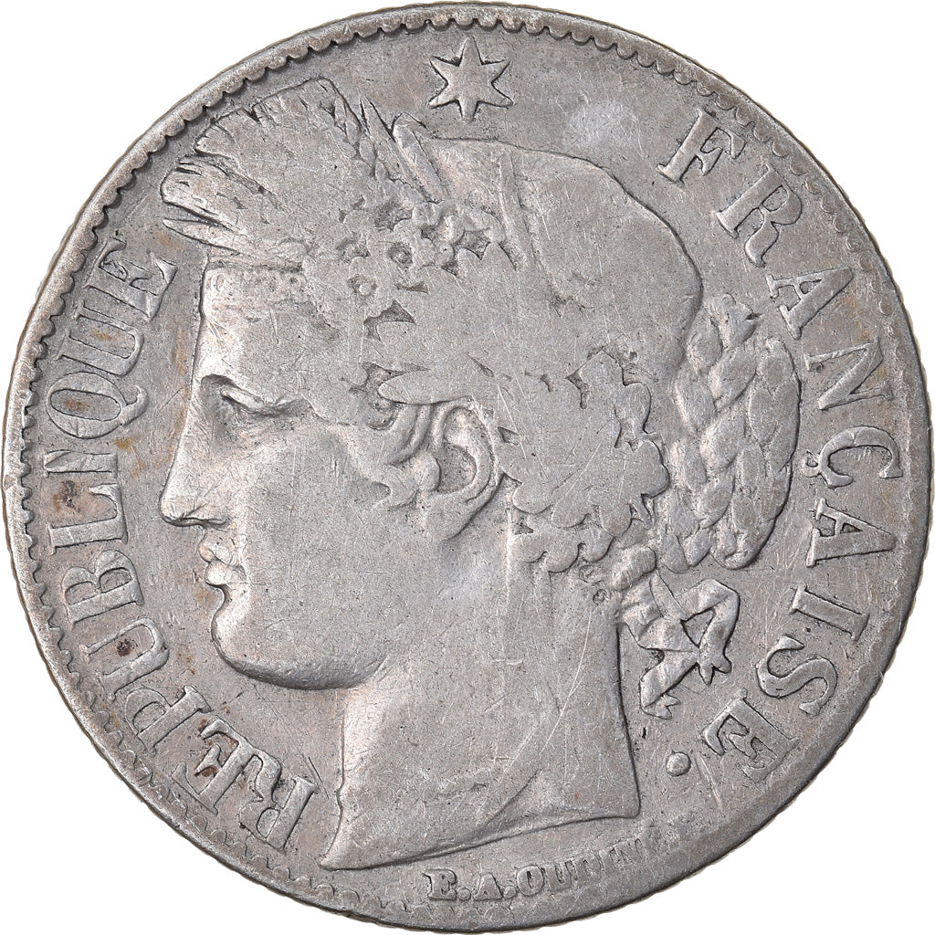 Monnaie, France, Cérès, Franc, 1888, Paris, TB, Argent, Gadoury:465a, KM:822.1