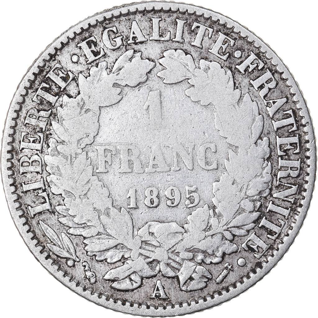 Coin, France, Cérès, Franc, 1895, Paris, VF(20-25), Silver, KM:822.1