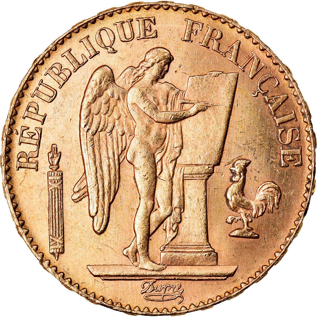 Moneda, Francia, Génie, 20 Francs, 1897, Paris, MBC+, Oro, KM:825, Gadoury:1063