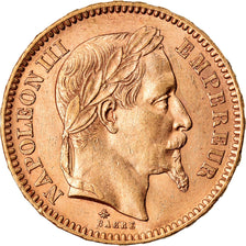 Coin, France, Napoleon III, 20 Francs, 1862, Paris, AU(55-58)