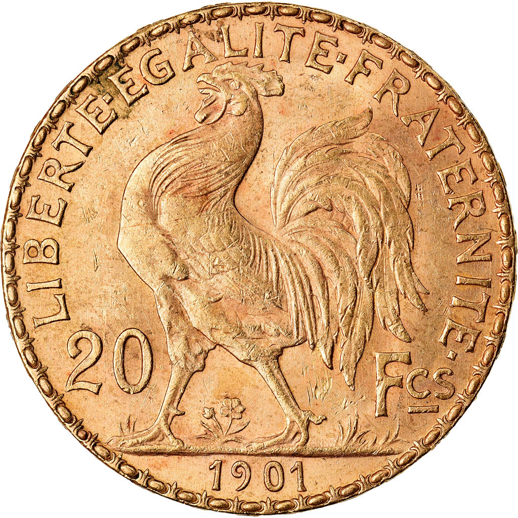 Coin, France, Marianne, 20 Francs, 1901, Paris, MS(60-62), Gold, KM:847