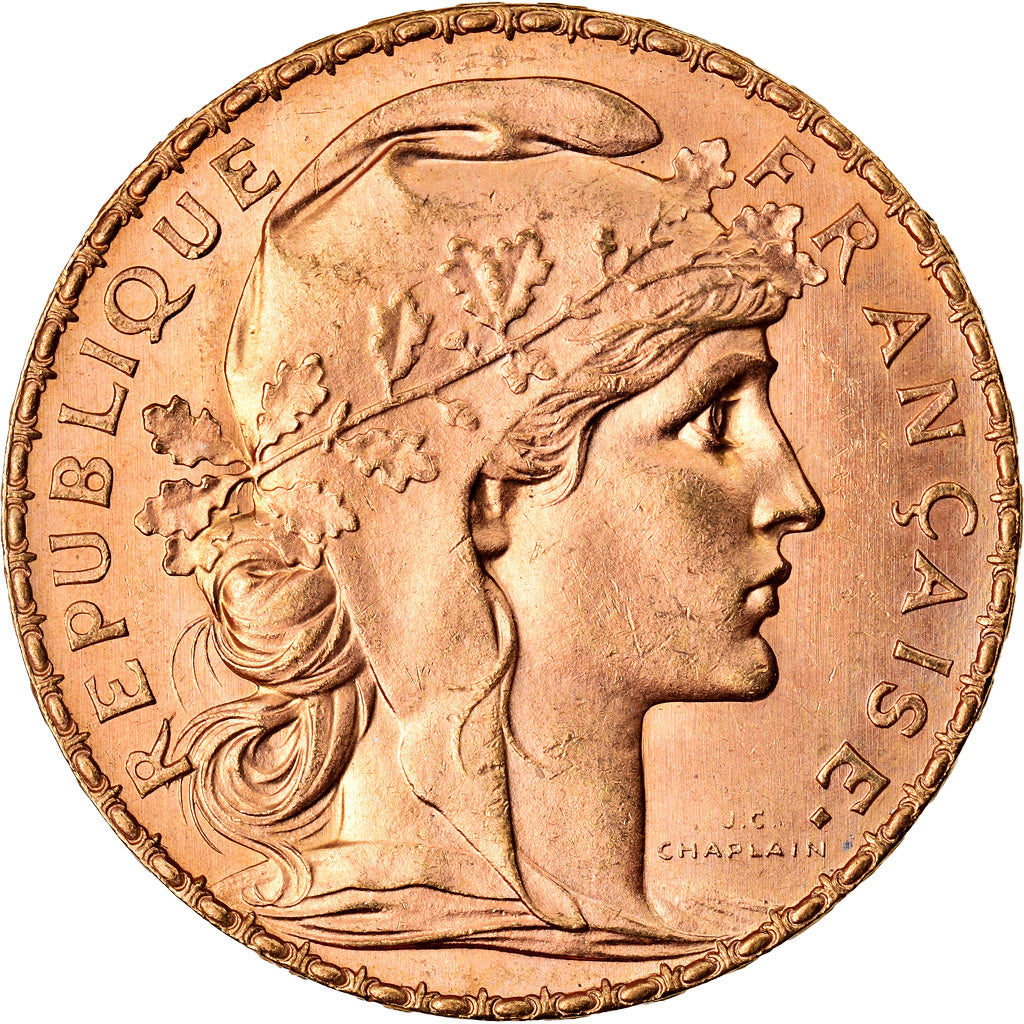 Coin, France, Marianne, 20 Francs, 1912, Paris, MS(60-62), Gold, KM:857