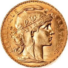 Coin, France, Marianne, 20 Francs, 1912, Paris, MS(60-62), Gold, KM:857