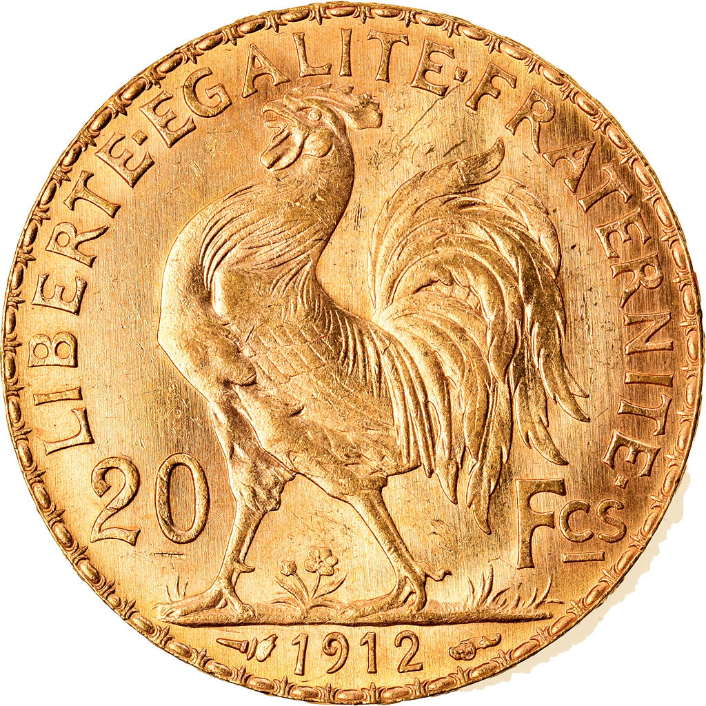 Coin, France, Marianne, 20 Francs, 1912, Paris, MS(60-62), Gold, KM:857