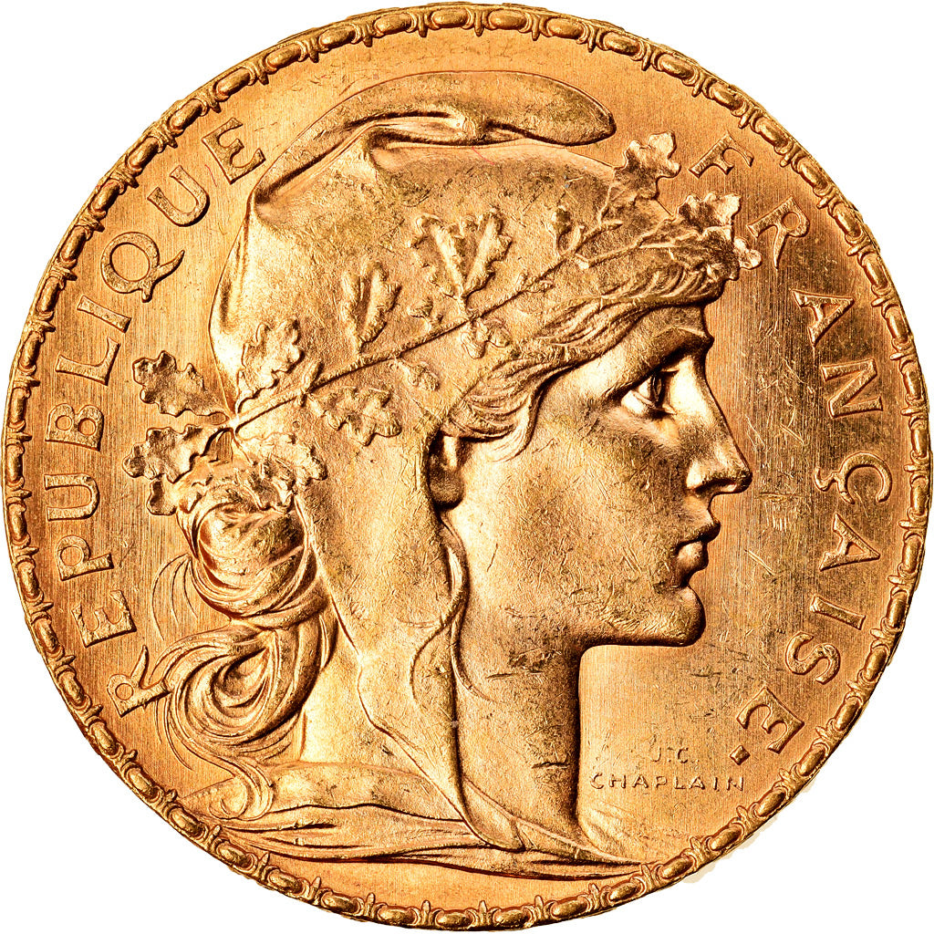 Moneta, Francia, Marianne, 20 Francs, 1912, Paris, SPL, Oro, KM:857