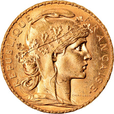 Moneta, Francia, Marianne, 20 Francs, 1912, Paris, SPL, Oro, KM:857