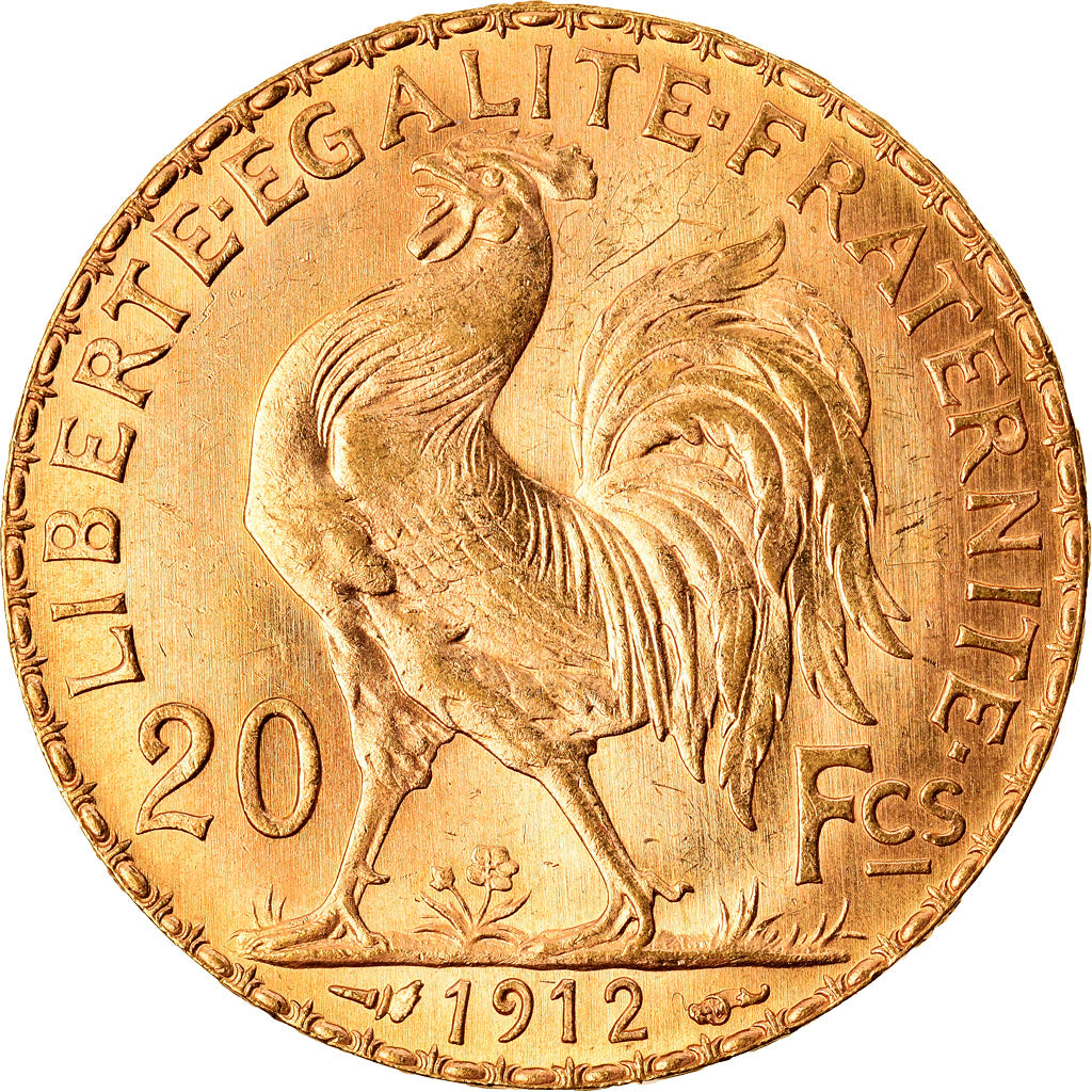 Moneta, Francia, Marianne, 20 Francs, 1912, Paris, SPL, Oro, KM:857