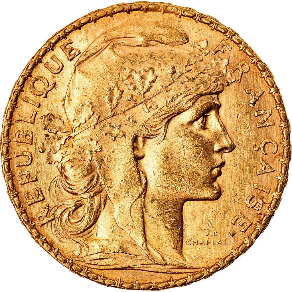 Coin, France, Marianne, 20 Francs, 1913, Paris, MS(60-62), Gold, KM:857