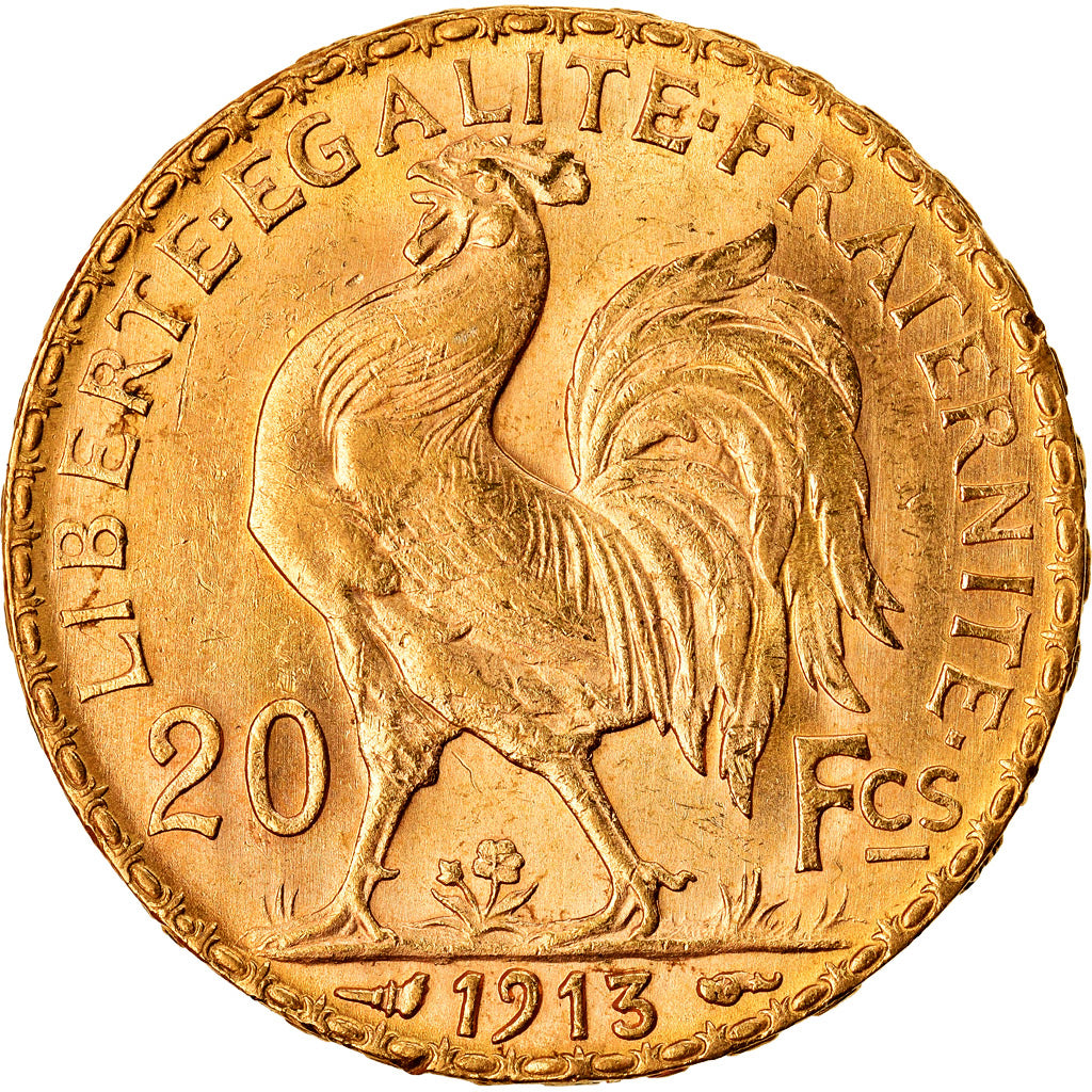 Coin, France, Marianne, 20 Francs, 1913, Paris, MS(60-62), Gold, KM:857