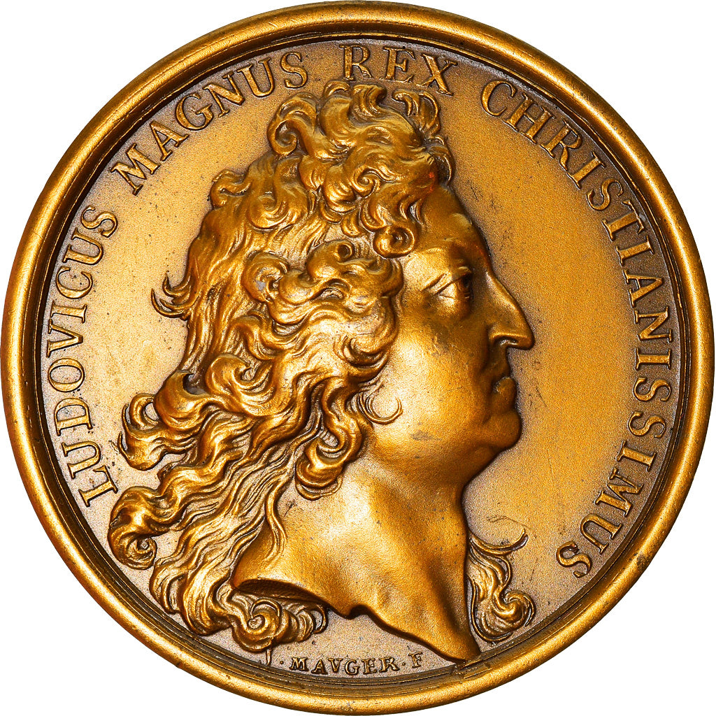 Francia, medaglia, Louis XIV, Dunkerque Garantie du Bombardement, History, 1695