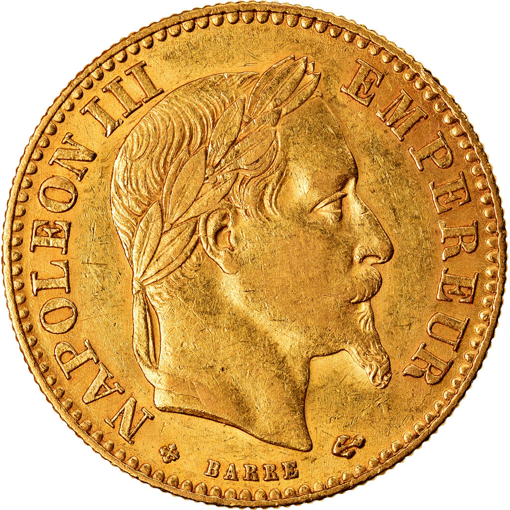 Moneda, Francia, Napoleon III, 10 Francs, 1862, Strasbourg, MBC+
