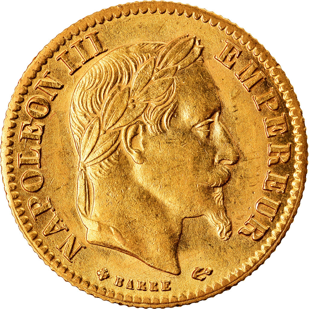 Munten, Frankrijk, Napoleon III, 10 Francs, 1866, Strasbourg, PR
