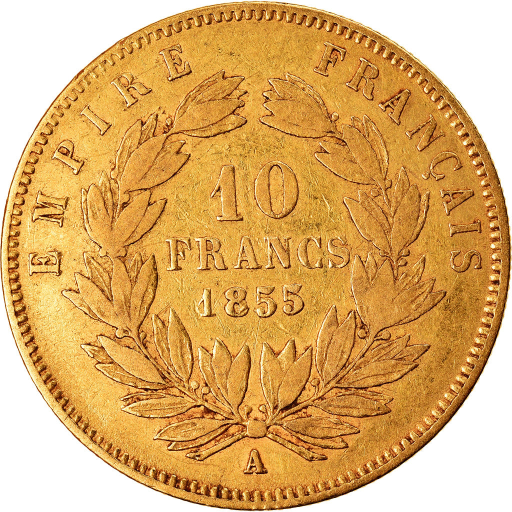 Monnaie, France, Napoleon III, 10 Francs, 1855, Paris, TB+, Or