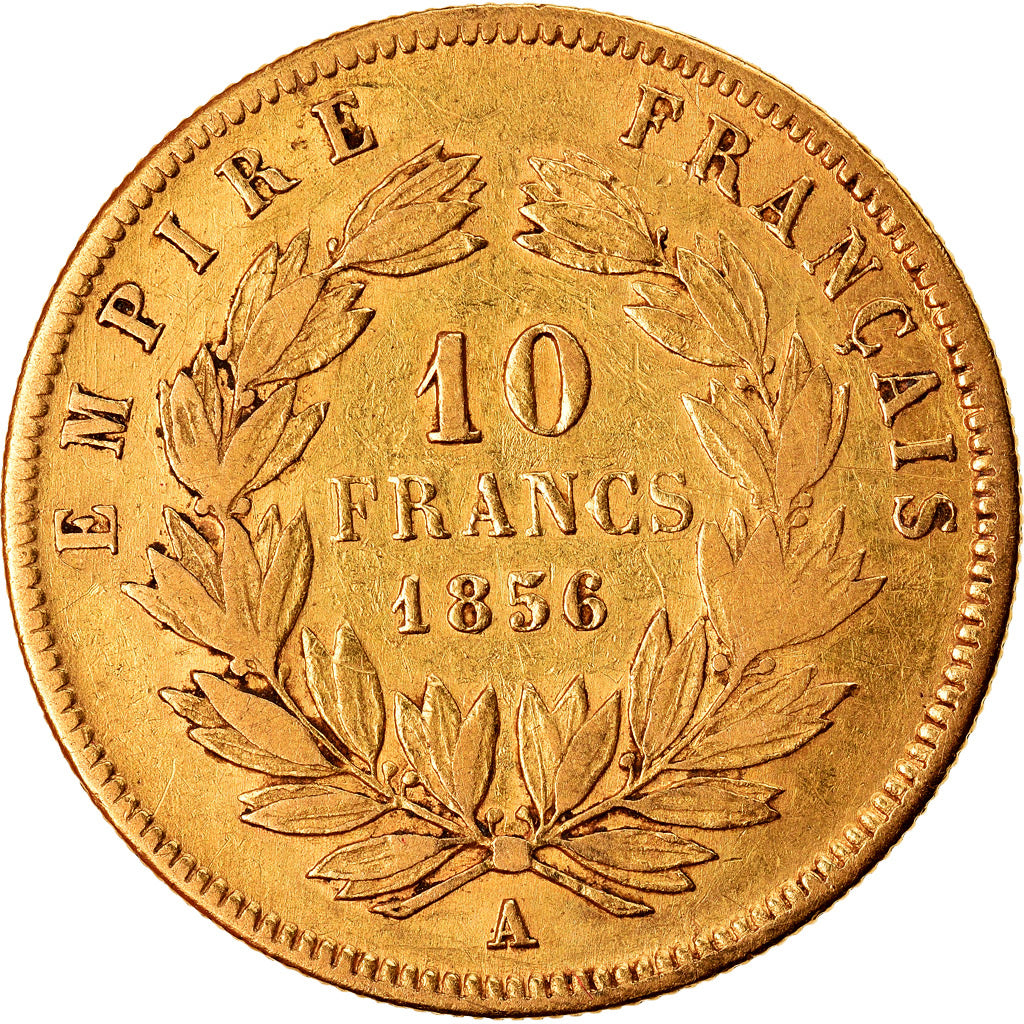 Coin, France, Napoleon III, 10 Francs, 1856, Paris, VF(30-35)