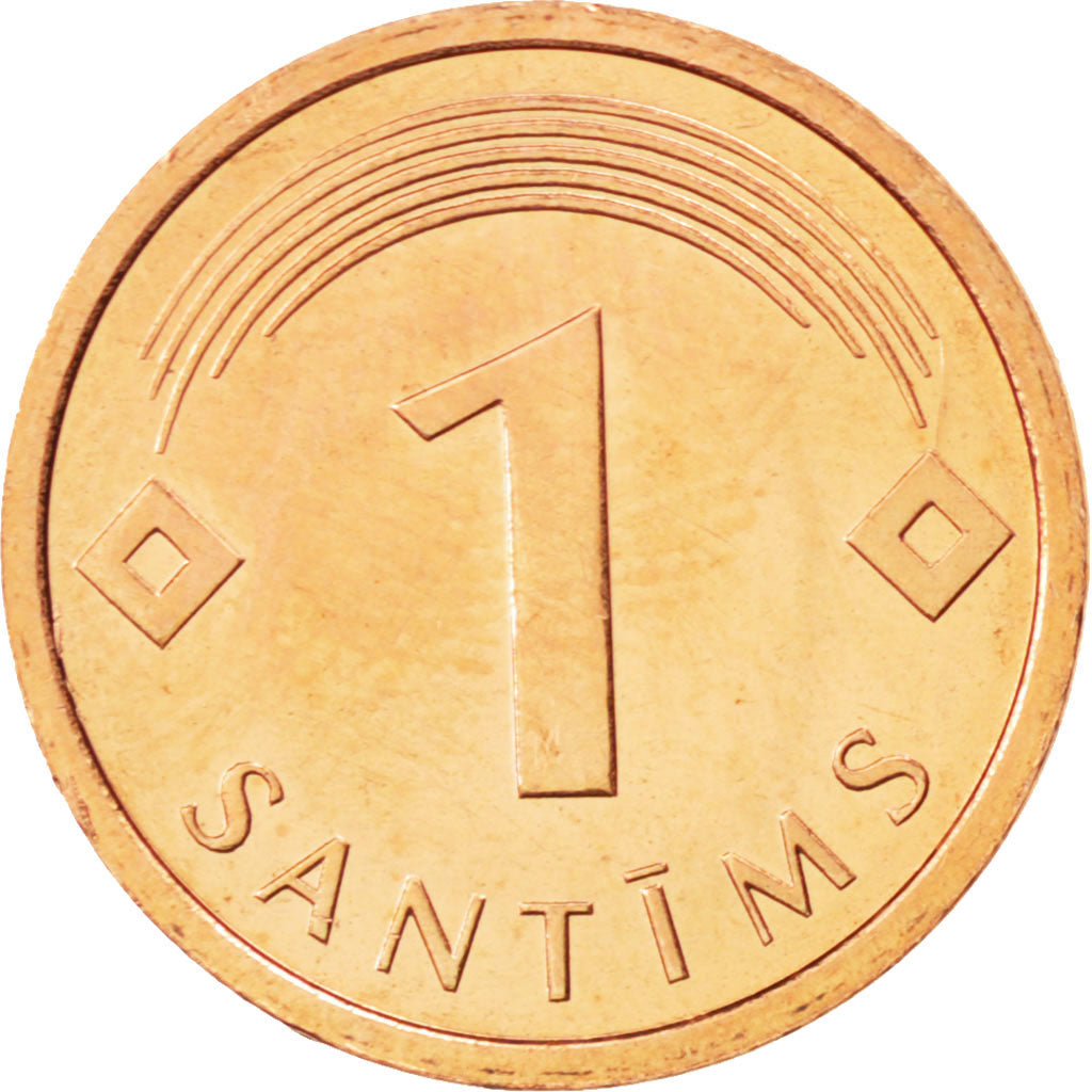 Coin, Latvia, Santims, 2005, MS(63), Copper Clad Steel, KM:15