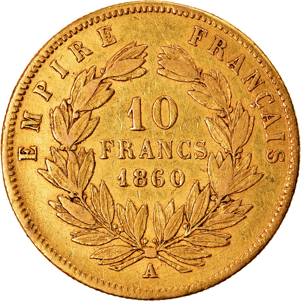 Monnaie, France, Napoleon III, 10 Francs, 1860, Paris, TTB, Or