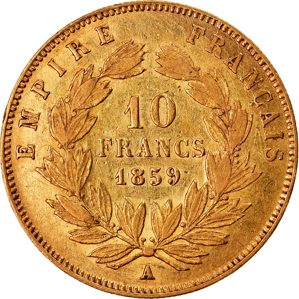 Coin, France, Napoleon III, 10 Francs, 1859, Paris, VF(30-35)