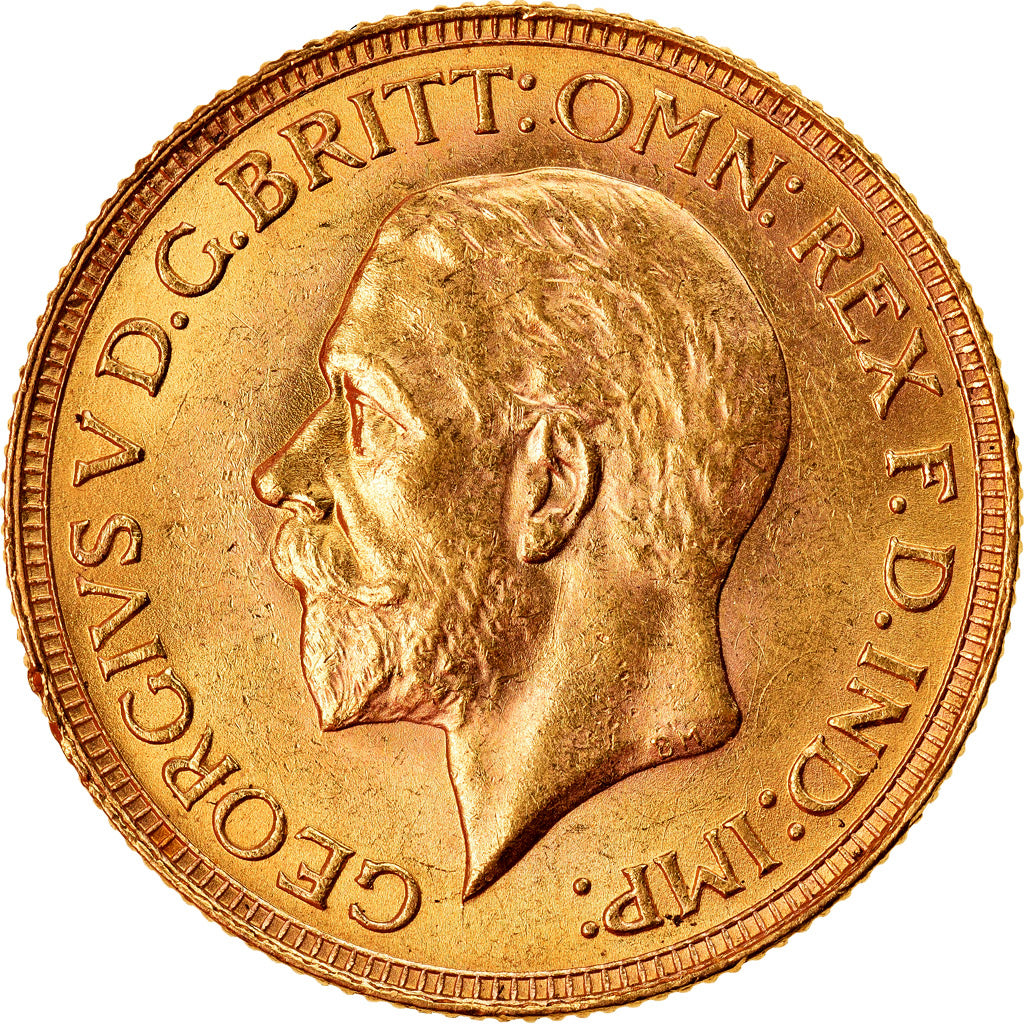 Moneda, Sudáfrica, George V, Sovereign, 1929, Pretoria, EBC, Oro, KM:A22