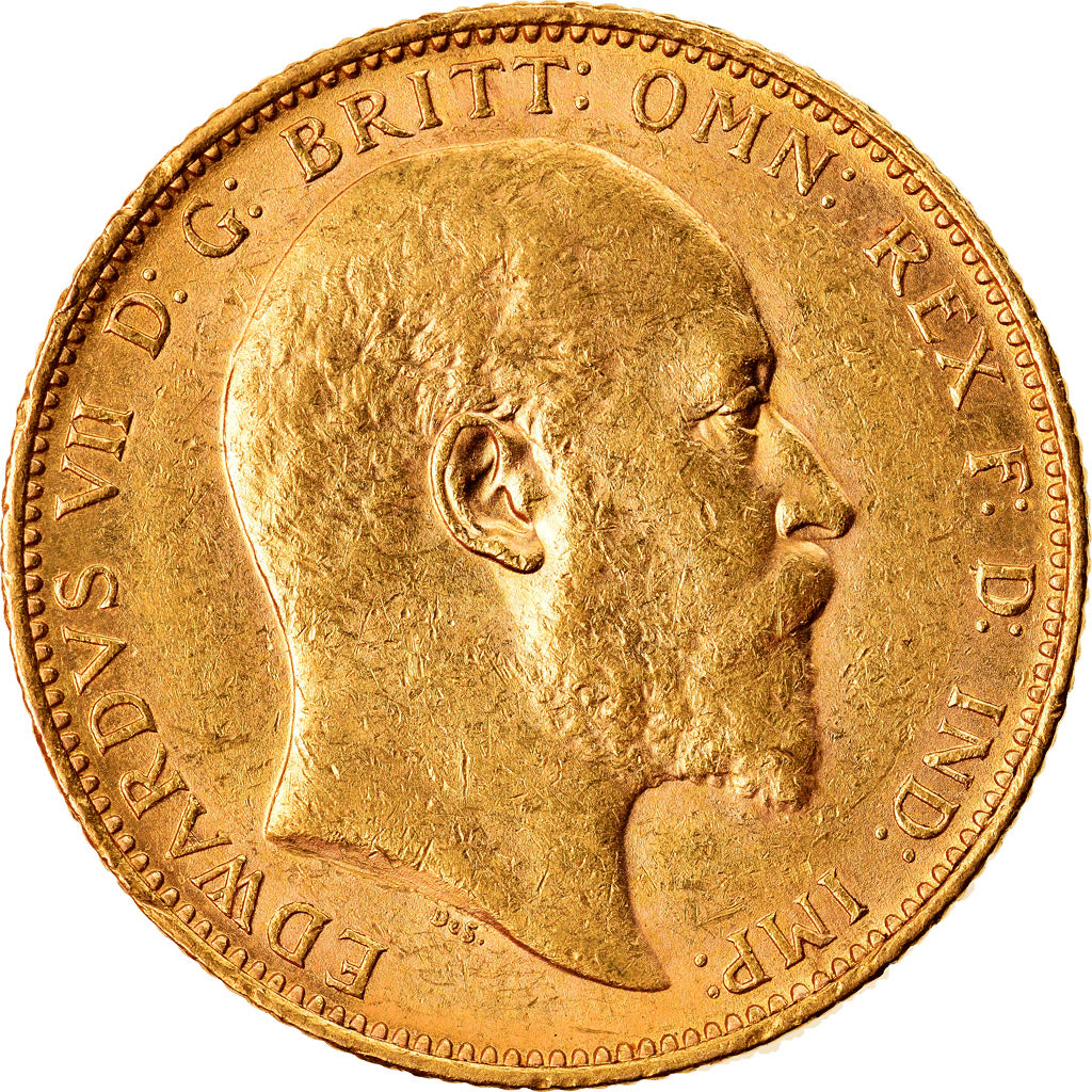 Coin, Australia, Edward VII, Sovereign, 1905, Melbourne, AU(55-58), Gold, KM:15