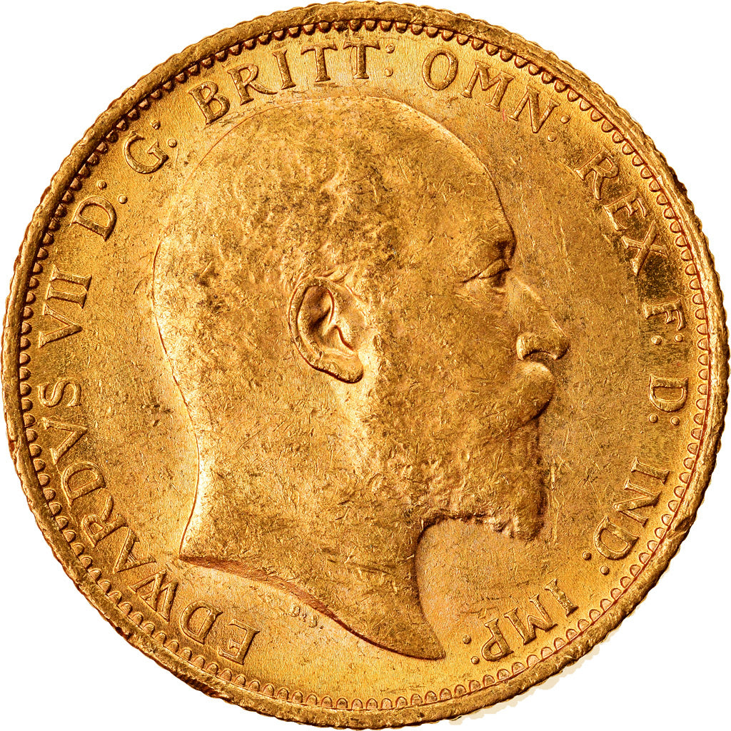 Coin, Australia, Edward VII, Sovereign, 1906, Sydney, AU(55-58), Gold, KM:15