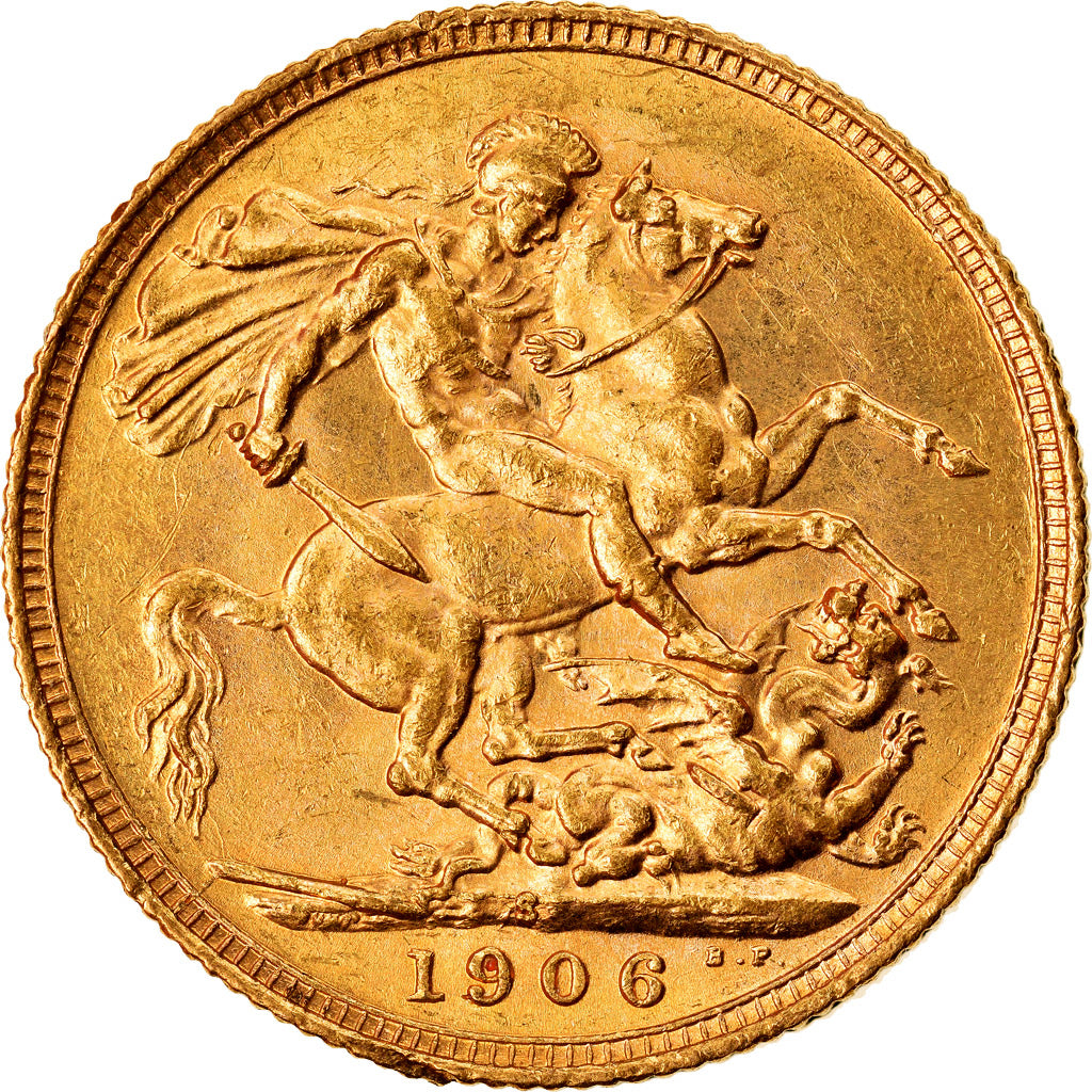 Coin, Australia, Edward VII, Sovereign, 1906, Sydney, AU(55-58), Gold, KM:15