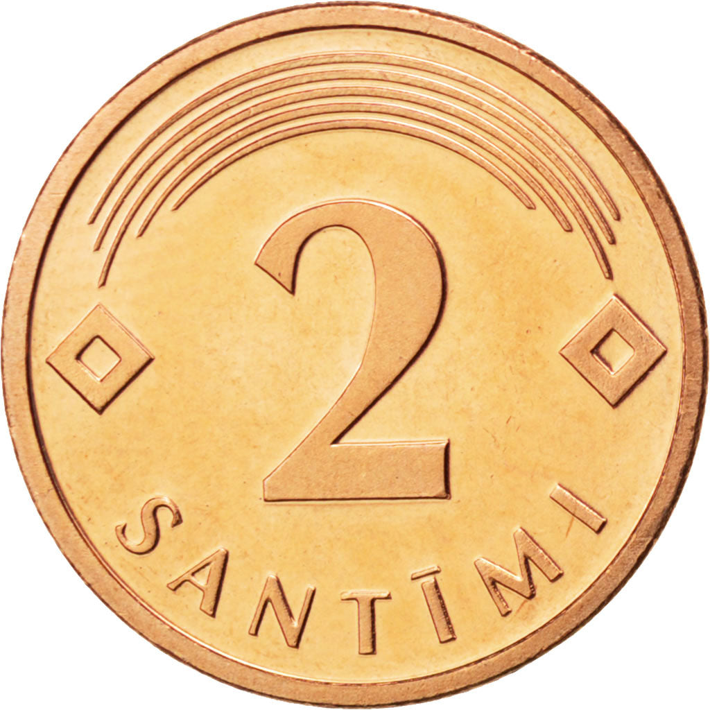 LATVIA, 2 Santimi, 2006, KM #21, MS(63), Copper Clad Steel, 17, 1.90