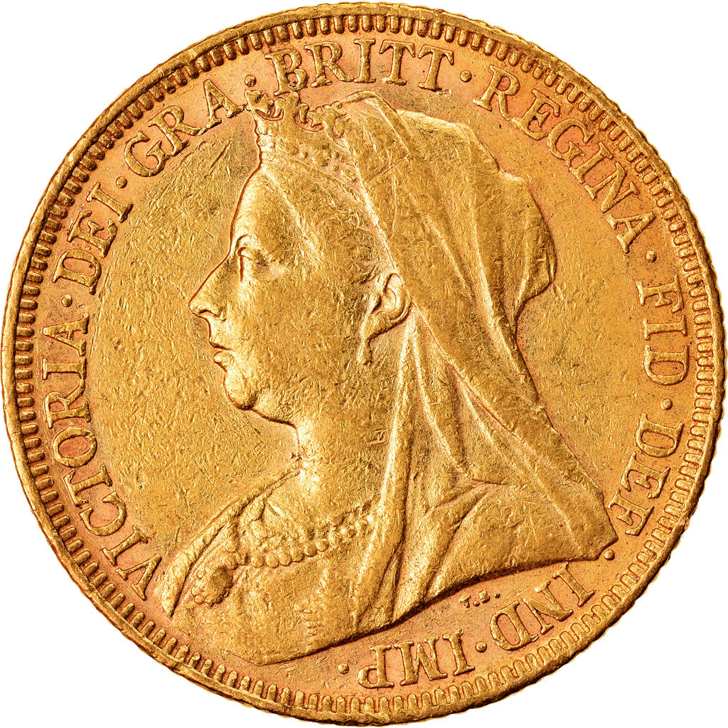 Coin, Australia, Victoria, Sovereign, 1896, Melbourne, AU(50-53), Gold, KM:13