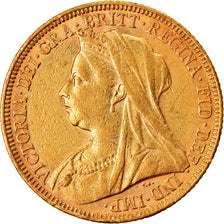 Coin, Australia, Victoria, Sovereign, 1896, Melbourne, AU(50-53), Gold, KM:13